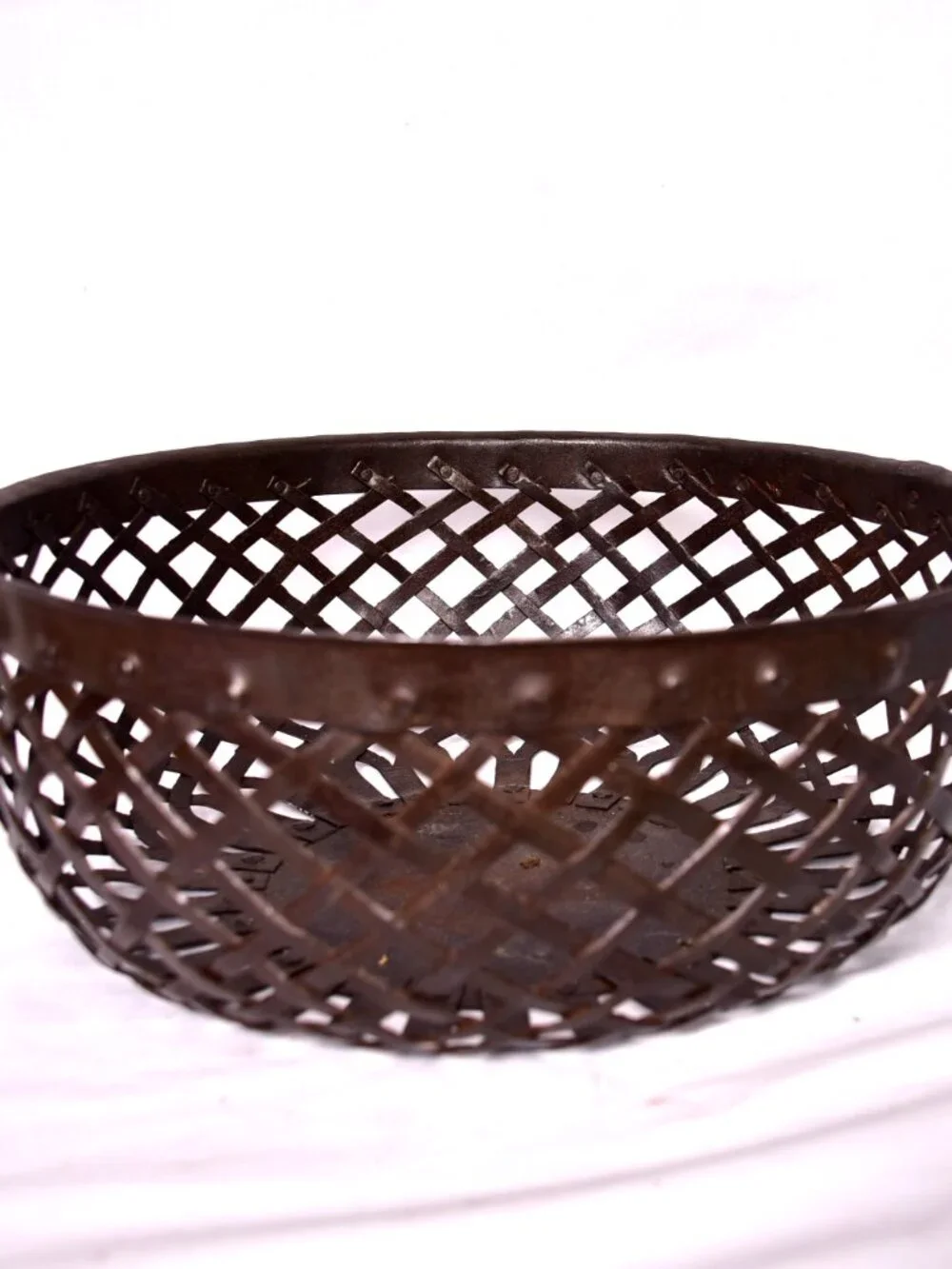 Woven Metal Hanging Basket Made in India